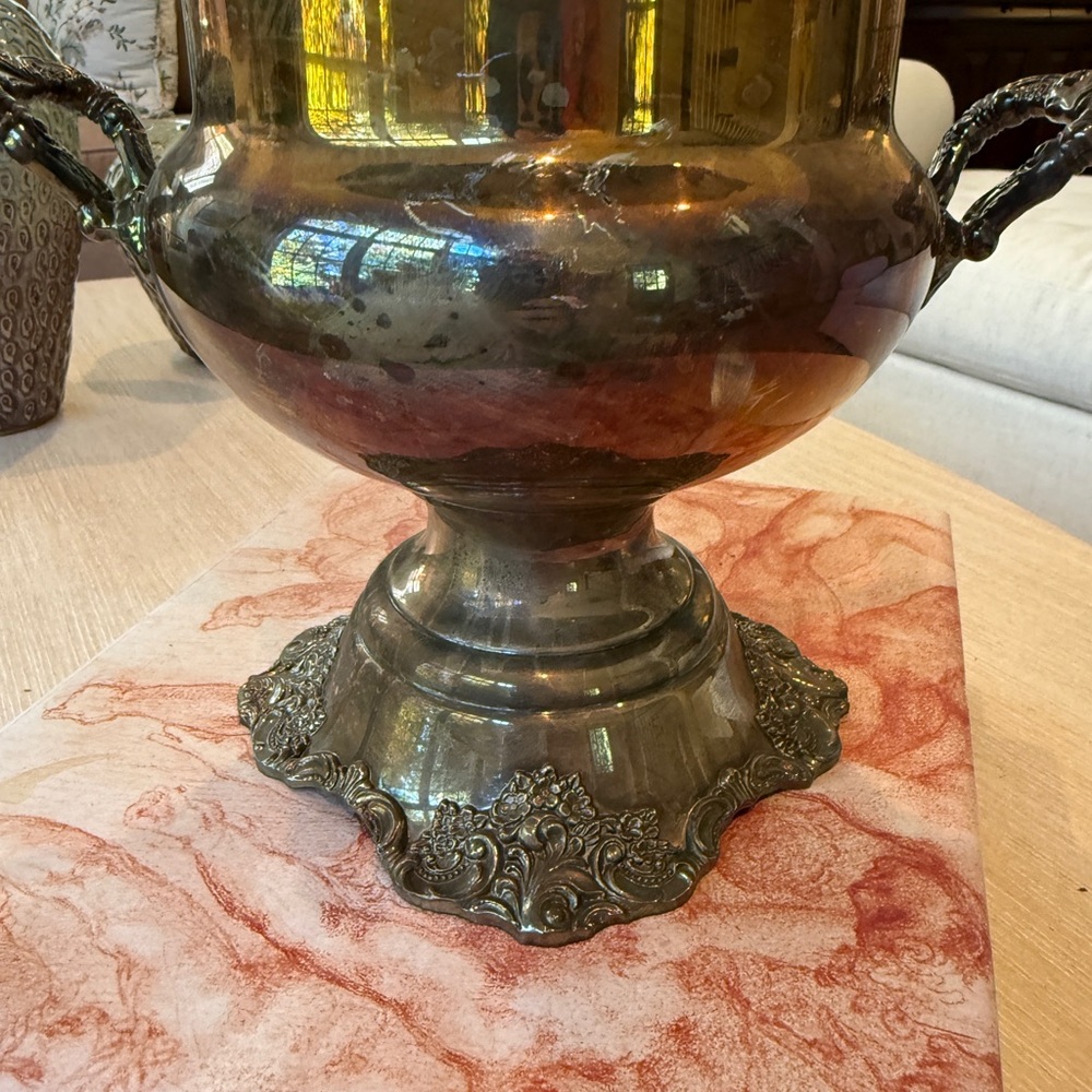 BAROQUE BY WALLACE SILVERSMITHS SILVERPLATE CHAMPAGNE WINE ICE BUCKET  #243 - Picture 2 of 12